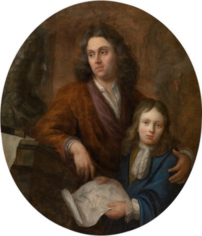 雕塑家威廉·凯里克斯和他的儿子威廉·伊格纳修斯