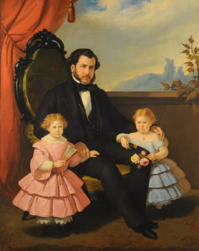 男人和孩子的肖像