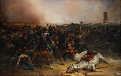 帝国元帅路易斯·尼古拉斯·达武特（Louis Nicolas Davut）从马背上摔下来，在瓦格拉姆战役中指挥马克·格拉夫内西德尔（Markgrafneusiedl）的进攻