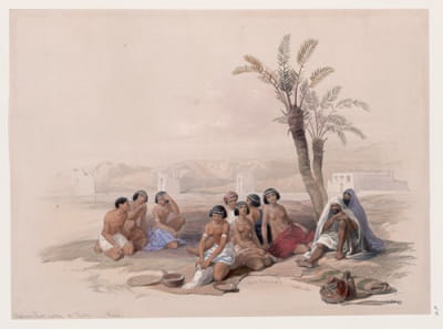 在努比亚科尔蒂休息的阿比西尼亚奴隶。