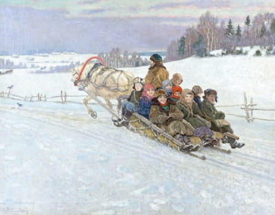 俄罗斯冬季趣味雪橇之旅