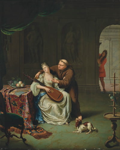 Tartuffe et Élmire supris par Damis, fils d’Orgon
