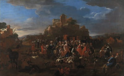 库里亚-与皇家宫廷、卡洛·埃马努埃莱二世和弗朗切斯卡·德·奥尔良