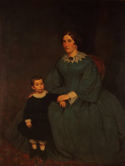 塞西莉亚·德·佩拉尔塔·拉莫斯和她的儿子的肖像