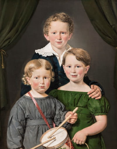 Hans和Bolette Puggaards三个孩子