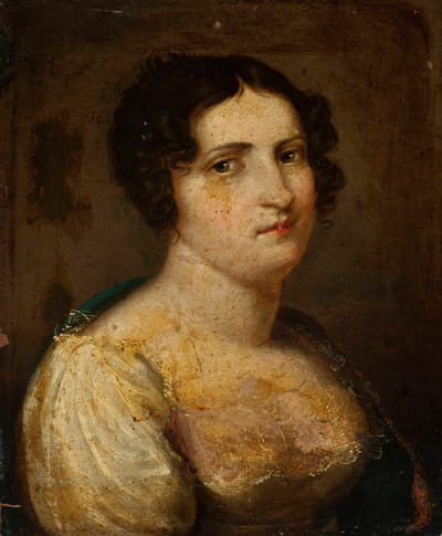 扬·鲁斯特姆的第二任妻子安娜·恩内·普钦斯卡（1789–1868）的肖像