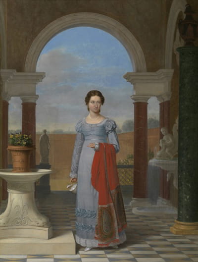 Isaac J.de Meyer的妻子Colette Versavel的肖像