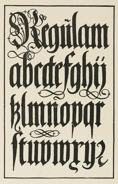 German Blackletters From a Brass