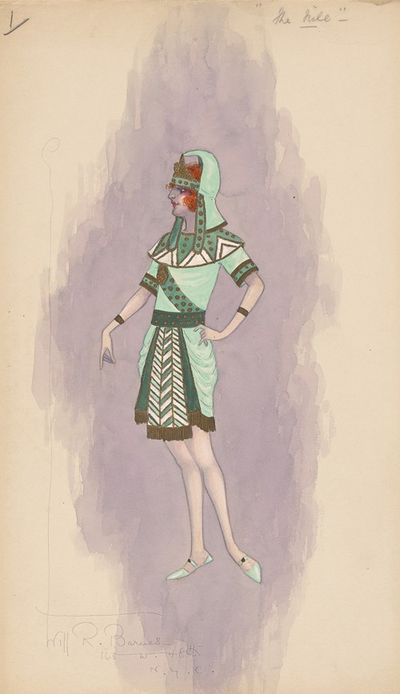 Woman’s costume; Short green skirt, 1