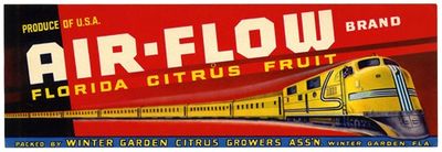 Air-Flow Brand Florida Citrus Fruit Label