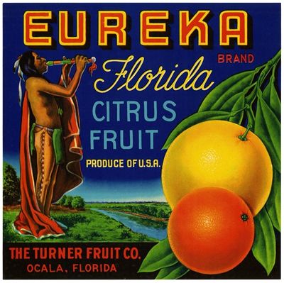 Eureka Brand Florida Citrus Fruit Label
