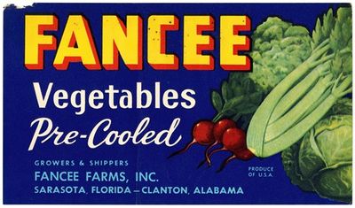 Fancee Vegetables Label