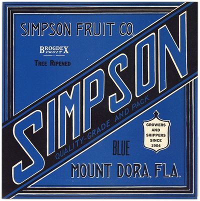Fruit Label for Simpson - Blue