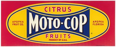 Moto-Cops Citrus Fruit Label