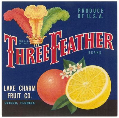 Three Feather Brand Citrus Label