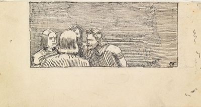 Illustrasjon til ‘Håkon jarls saga’ i Snorre Sturlason, Kongesagaer, Kristiania 1899