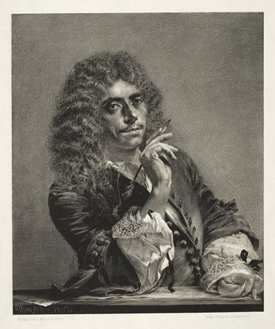 Essay on Stone with Brush and Scraper; Portrait of Molière