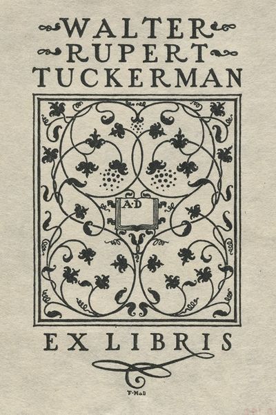 Walter Rupert Tuckerman, Ex Libris inscribed