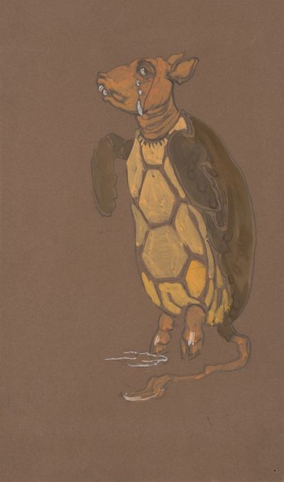 Mock Turtle (costume design for Alice-in-Wonderland, 1915)