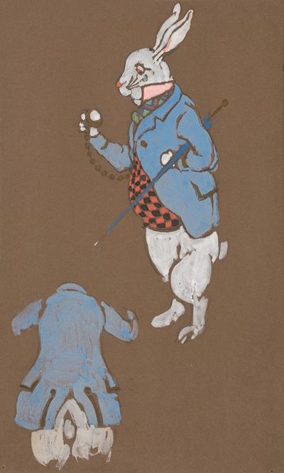 White Rabbit (costume design for Alice-in-Wonderland, 1915)