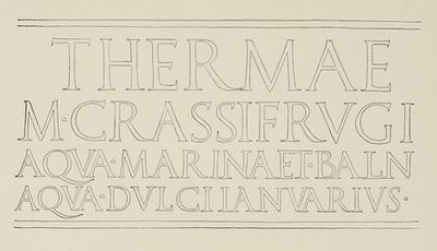 Classic Roman Inscription in Marble