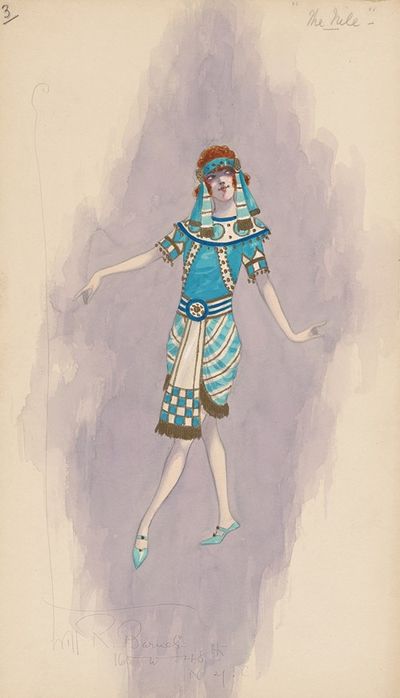 Woman’s costume; Short blue dress, 3