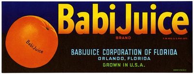 BabiJuice Brand Orange Label