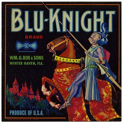 Blu-Knight Brand Produce Label