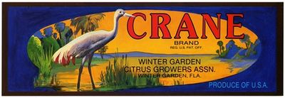 Crane Brand Citrus Label