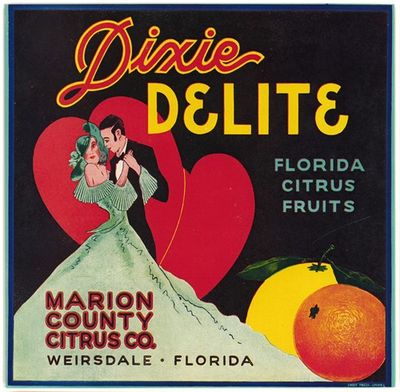 Dixie Delite Florida Citrus Fruit Label