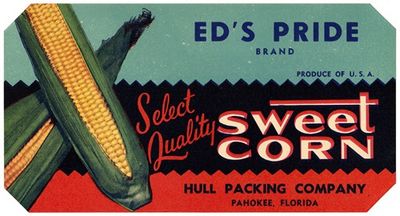 Ed’s Pride Brand Sweet Corn Label