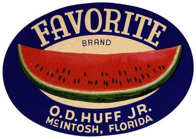 Favorite Brand Watermelon Label