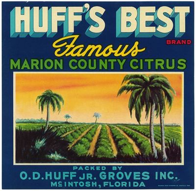 Huff’s Best Brand Citrus Label