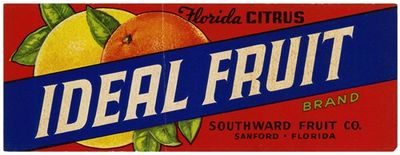 Ideal Fruit Brand Citrus Label