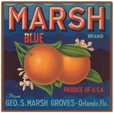 Marsh Brand - Blue Label Citrus Label