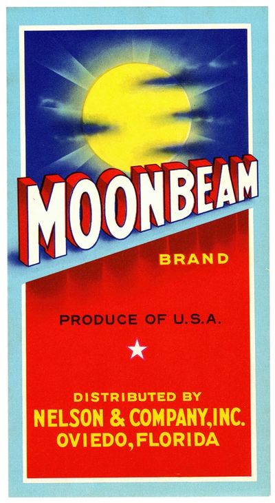 Moonbeam Brand Citrus Label