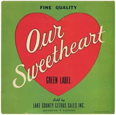 Our Sweetheart - Green Label Citrus Label