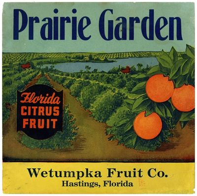 Prairie Garden Citrus Label