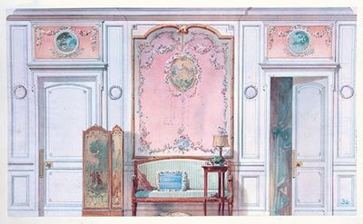 Boudoir cabinet de toilette Louis XVI….
