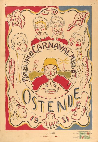 Affiche voor het carnaval van Oostende