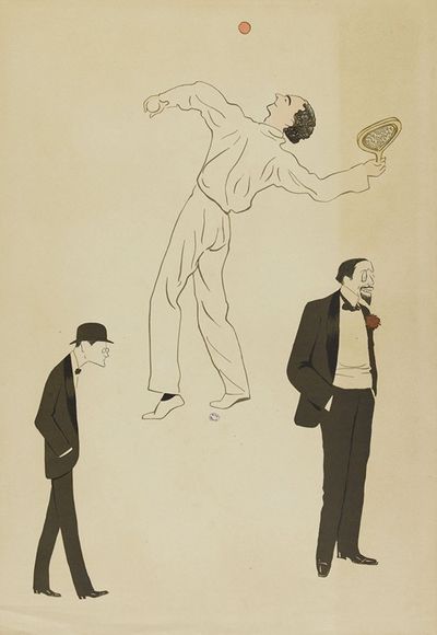 M Von Miller, M de Rubini, joueur de tennis, Doherty ou Borotra
