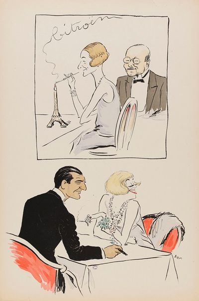 Monsieur et Madame André Citroën et un couple non identifié