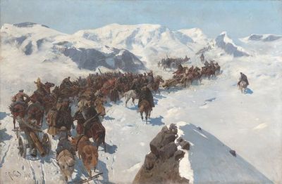 1853年，阿尔格廷斯基穿越高加索雪山