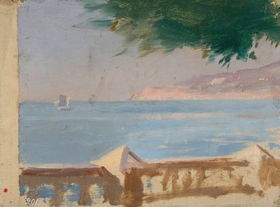 雅尔塔Bakhchi Dere别墅的海景。从克里米亚之旅