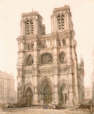 巴黎圣母院。