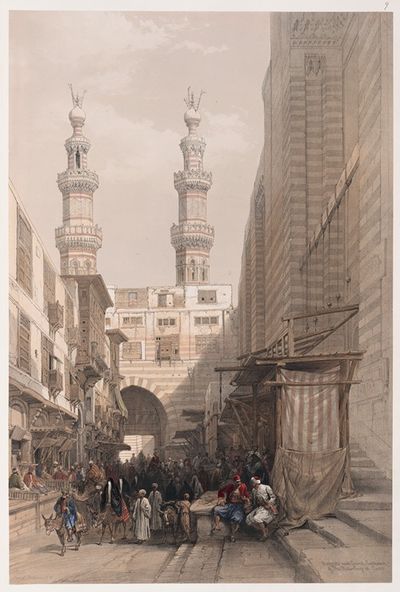 开罗Metwaleys的尖塔和大入口。