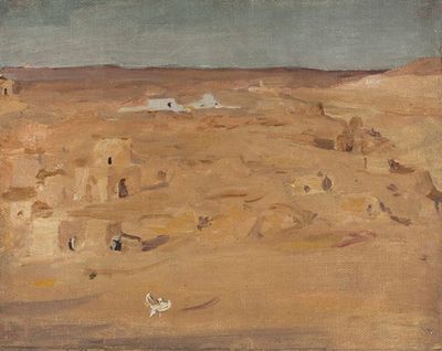 沙漠中的墓地。从埃及之旅