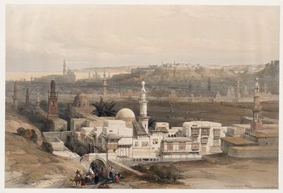 开罗，从Citzenib的大门望向苏伊士的沙漠。