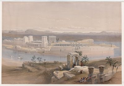 努比亚菲尔岛的全景。1838年11月18日。