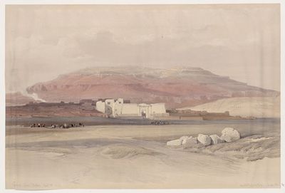 底比斯的Medint[原文]Abou[Medinet Habu]。1838年12月8日。